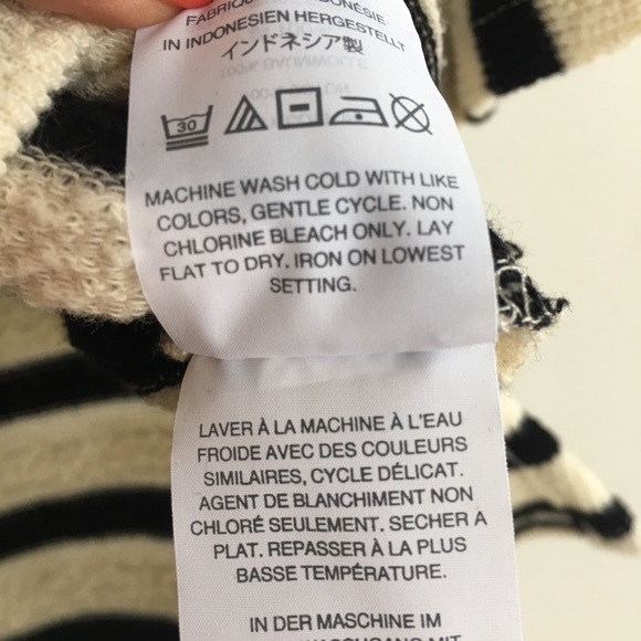 Madewell: Black/Cream Striped Bell Short Sleeve - Picture 6 of 7